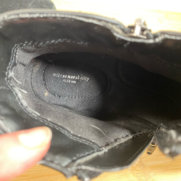 Sole sensibility flex sole black suede & leather quilted ankle boots winter warm - Picture 11 of 11